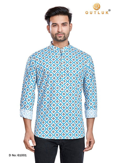 Multi Colour Outluk Vol 61 New Designer Party Wear Latest Kurta Mens Collection 61001